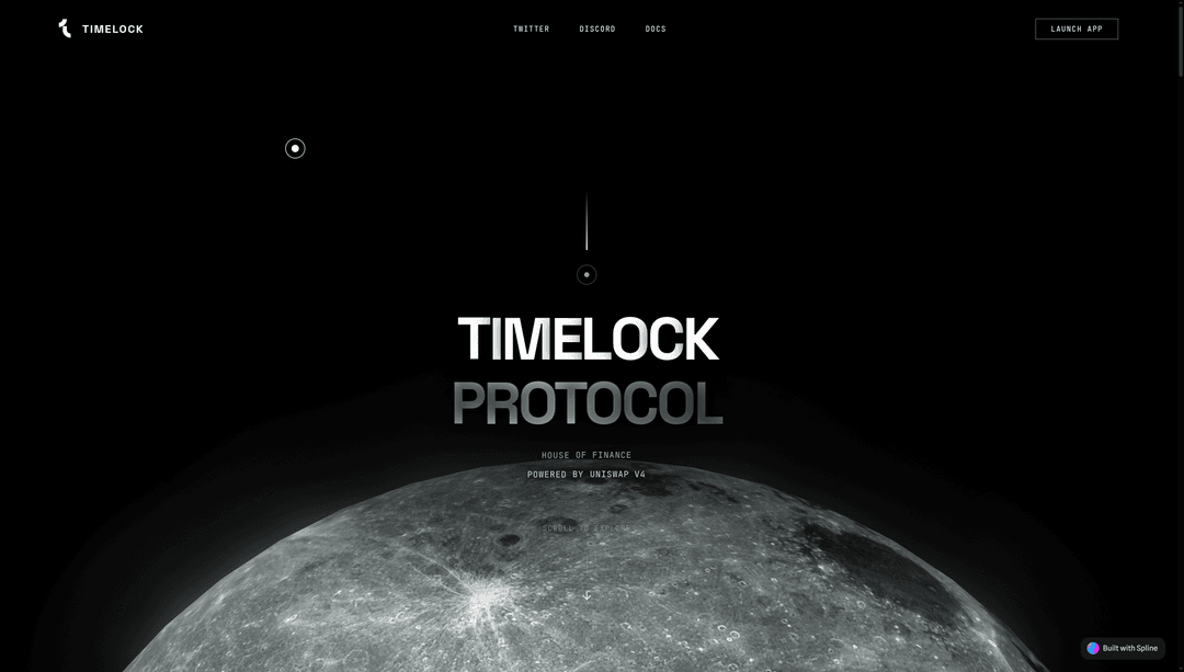 Timelock Protocol project screenshot showing the application interface and features